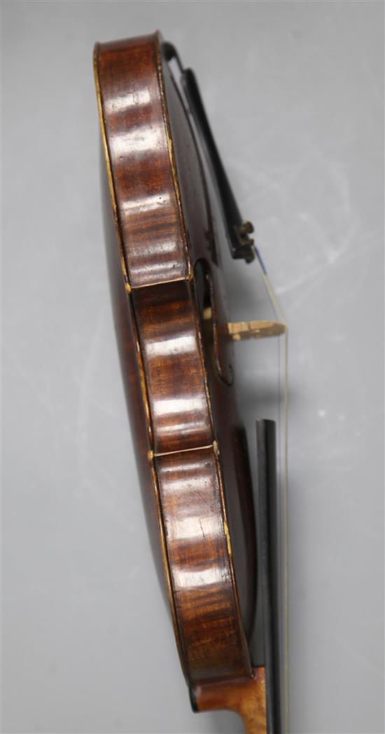 A late 18th century violin by Ludwig Bausch, c.1780 overall length 23in. back 14.5in.